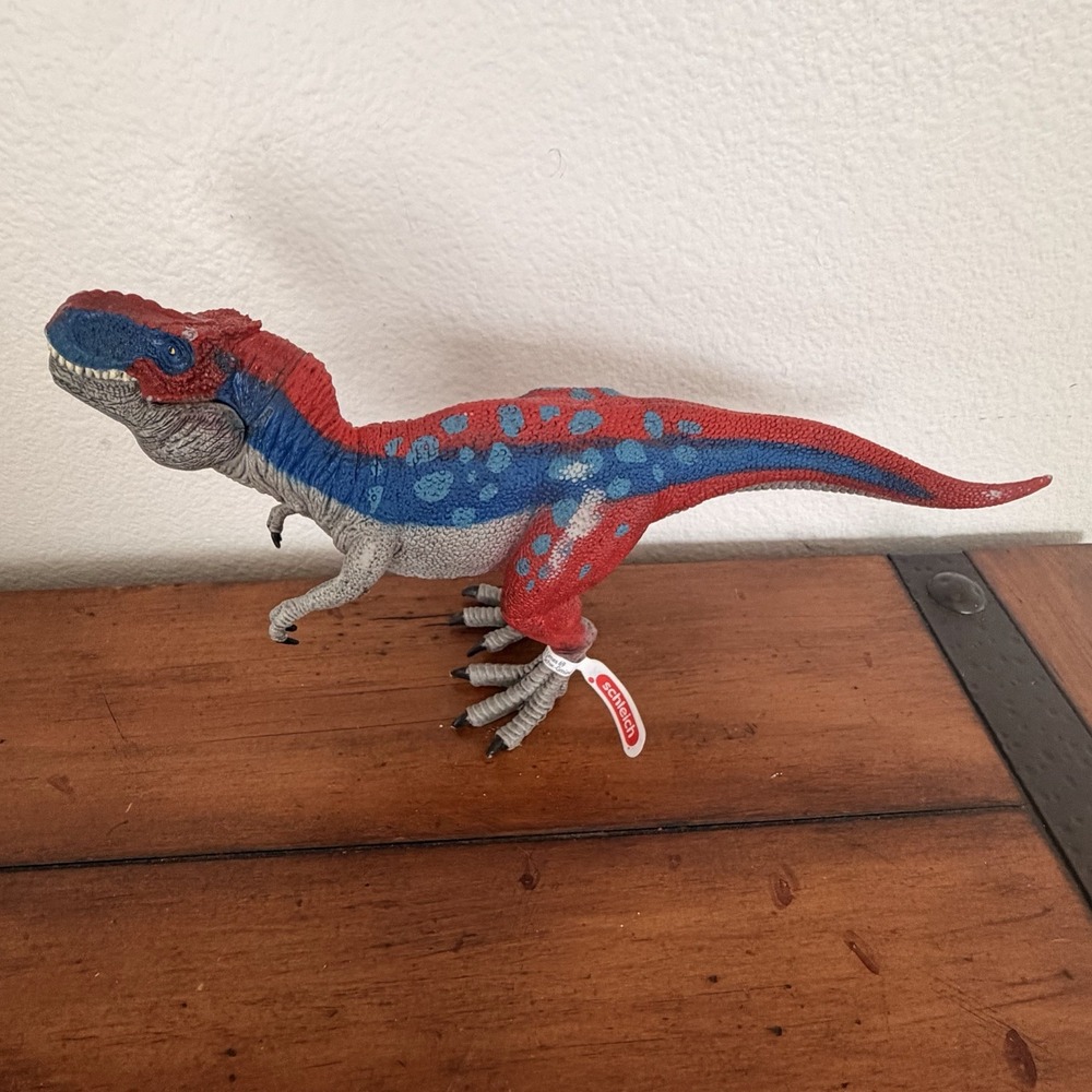 Schleich Exclusive Blue Tyrannosaurus Rex Dinosaurs Red, Toy, Action Figure